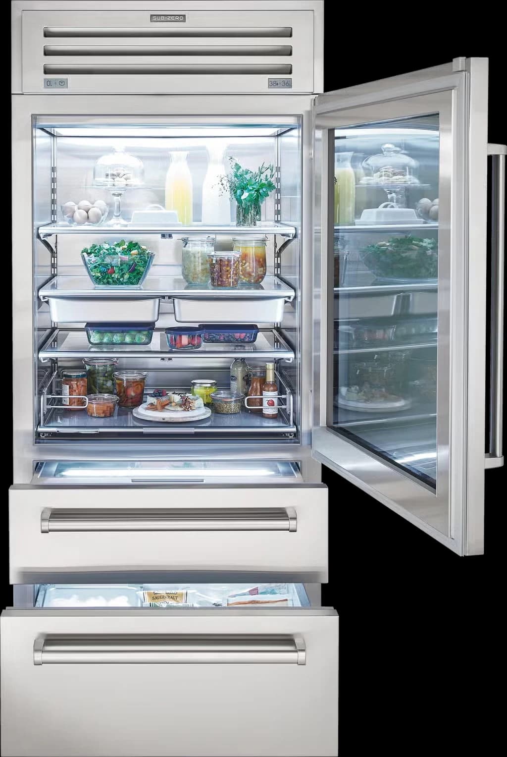 Detalhe de recurso de 91,4 cm PRO Refrigerador/Freezer