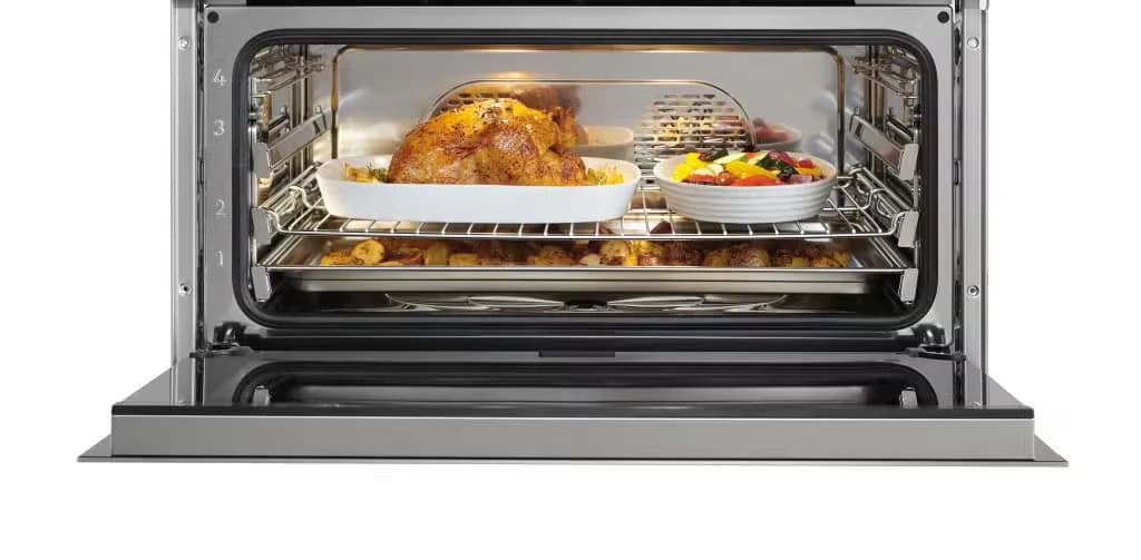Detalhe de recurso de Série M Contemporâneo Forno a vapor com convecção